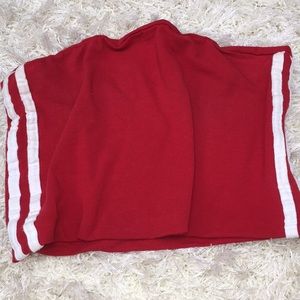 BRANDY MELVILLE red cropped tube top (size os)